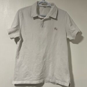 Burberry White Polo Shirt
